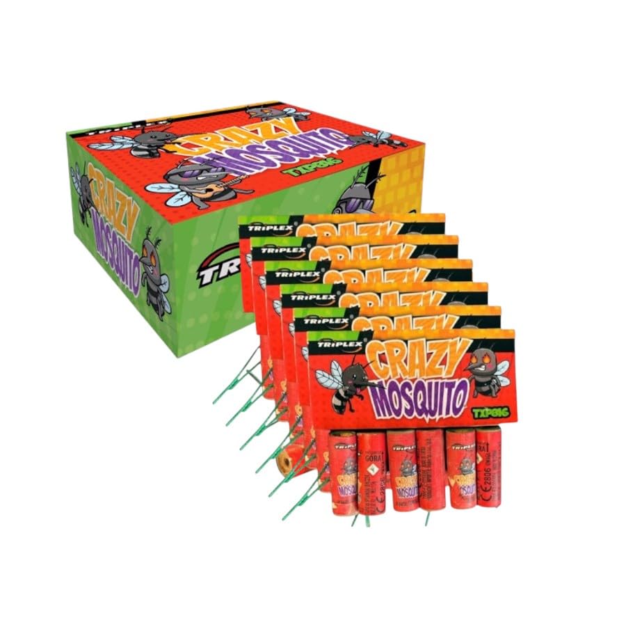 ZENDA CLUB® Pack 36 Pétards Volants Crazy Mosquito – Toupies